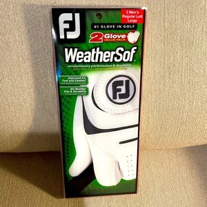 brand new never used men’s large weathersof golf gloves